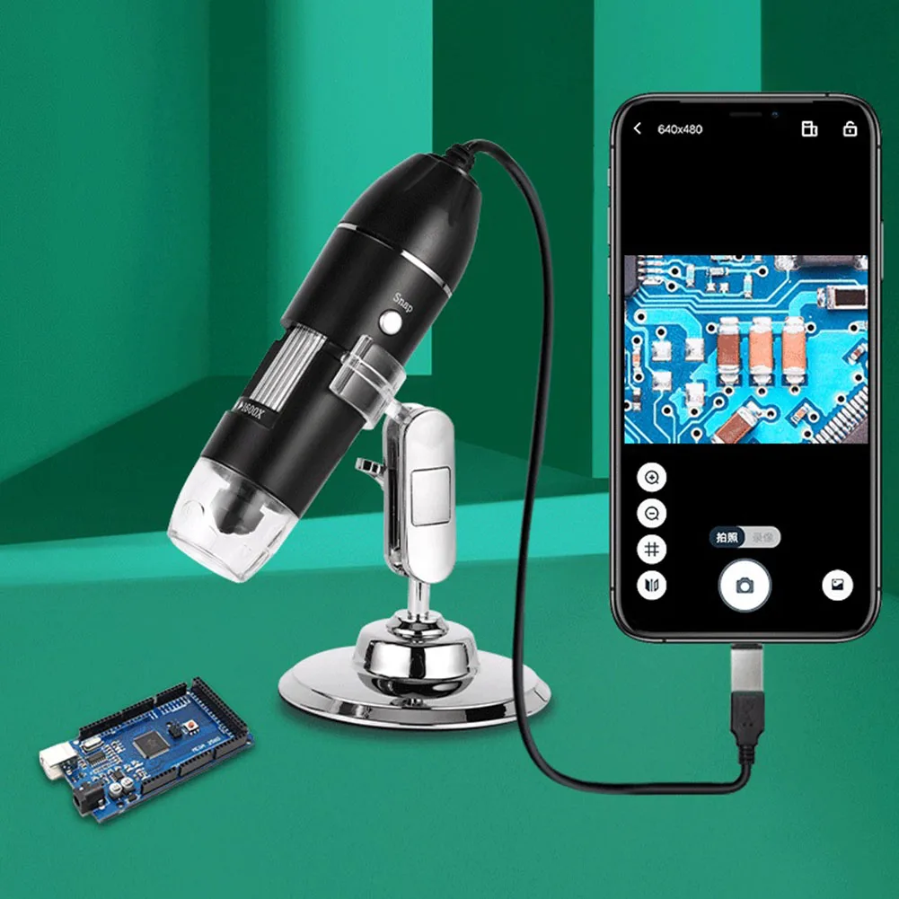 500X/1000X/1600X Dijital Mikroskop USB Endüstriyel Elektronik Masaüstü Büyüteç Lehimleme Telefonu Tamir Büyüteç