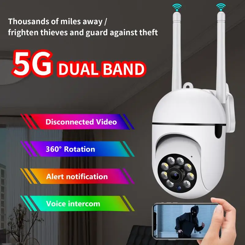 3MP hd ip kamera 2.4 G+5G Kablosuz WiFi Gece Görüş Video Gözetim Güvenlik Kamera CCTV Hareket Algılama İle YCC365 Artı
