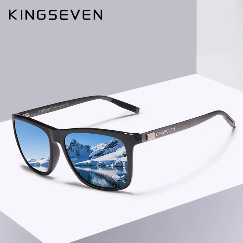 KINGSEVEN 2022 Marka yeni Unisex Retro Alüminyum + TR90 Güneş Gözlüğü Polarize Lens Gözlük Aksesuarları güneş gözlüğü Erkekler/Kadınlar İçin