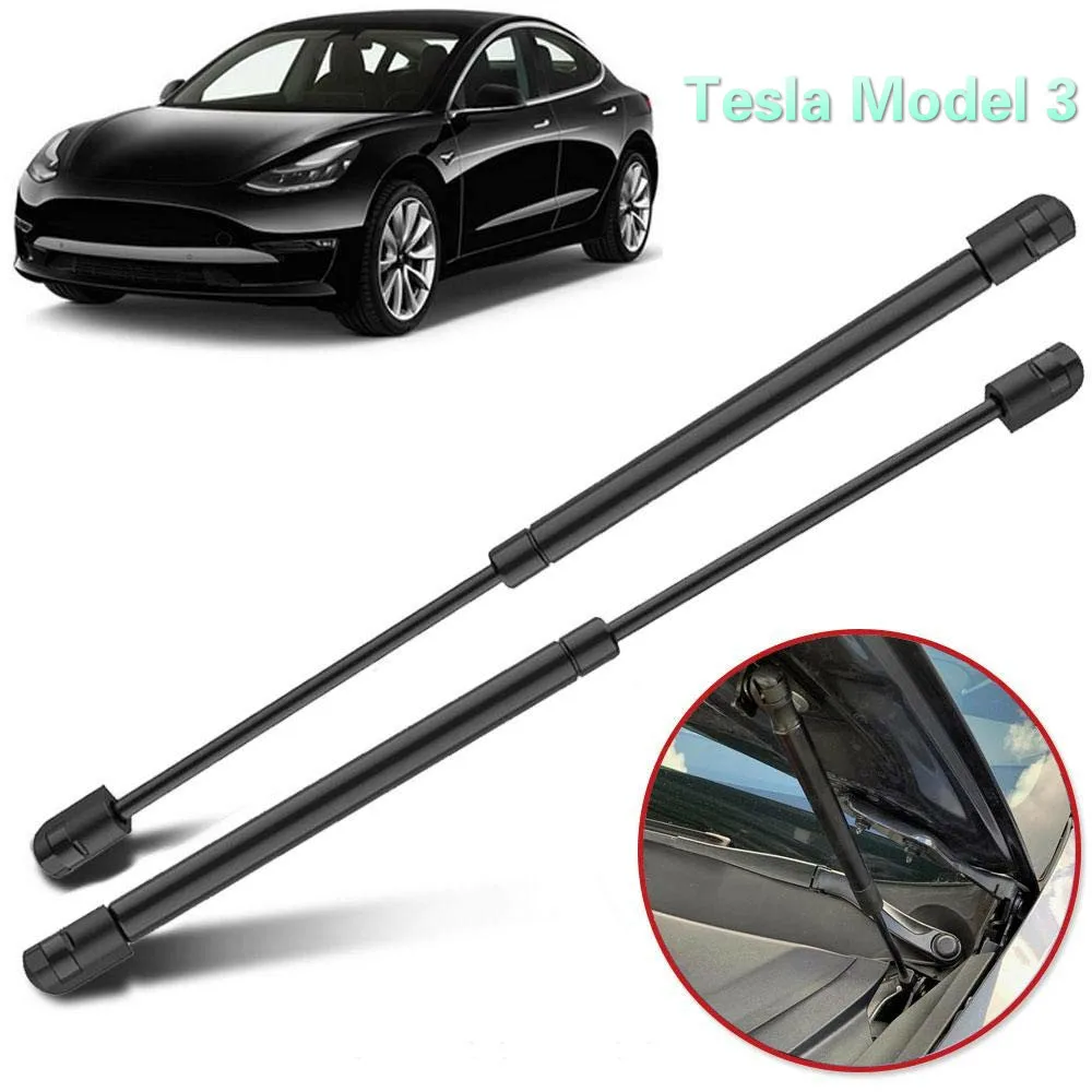2 Adet Araba Ön Motor Kaputu gaz yaylı kaldıraç Destekler Araba Hidrolik Çubuk Tesla Modeli 3 Oto Aksesuarları