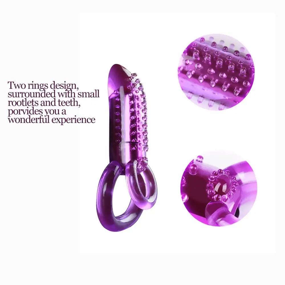 Çift Penis Vibratörler Halka Seks Oyuncakları Kadınlar İçin Klitoris Stimülatörü CockRing Erkek Yapay Penis Strapon Mermi Titreşimli Samimi Ürünler Görüntü 2 