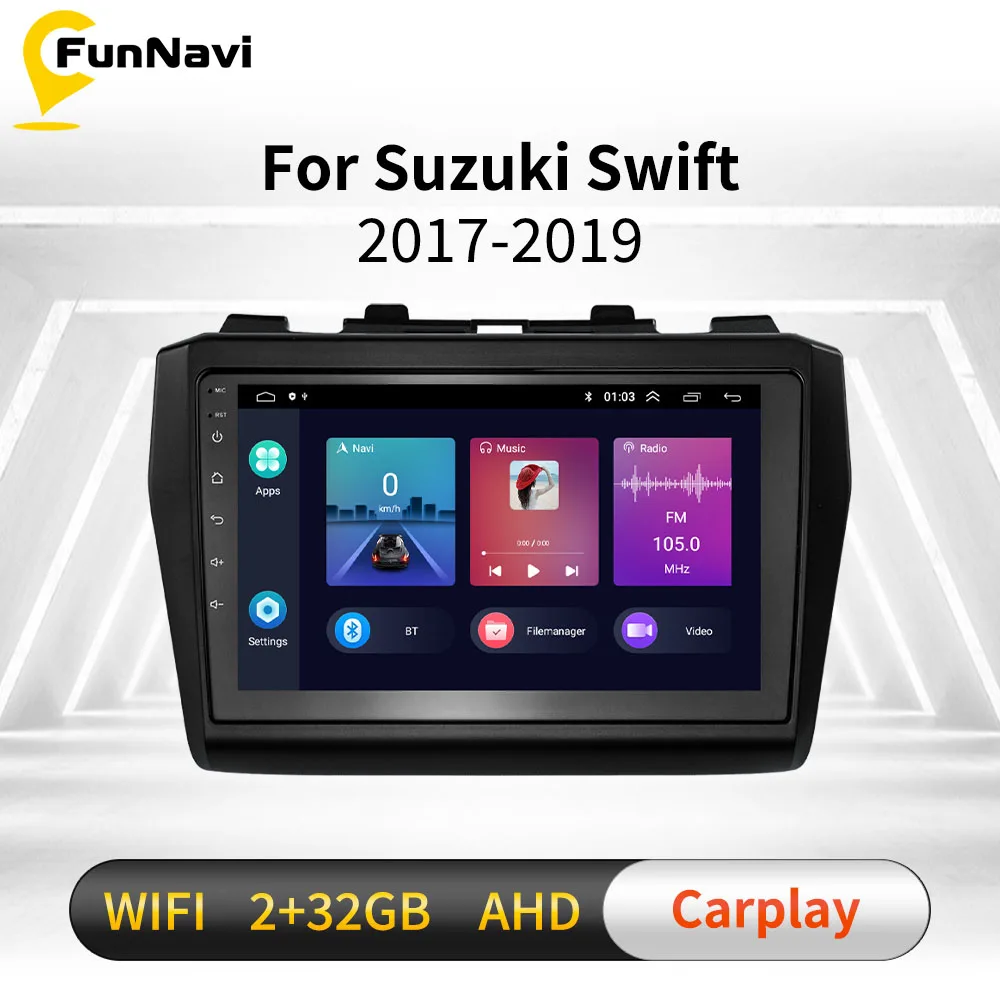 2 Din Android Araba Radyo Multimedya Oynatıcı Suzuki Swift 2017-2019 için Kafa Ünitesi Autoradio GPS Navigasyon BT WİFİ Ses Stereo Görüntü 0 