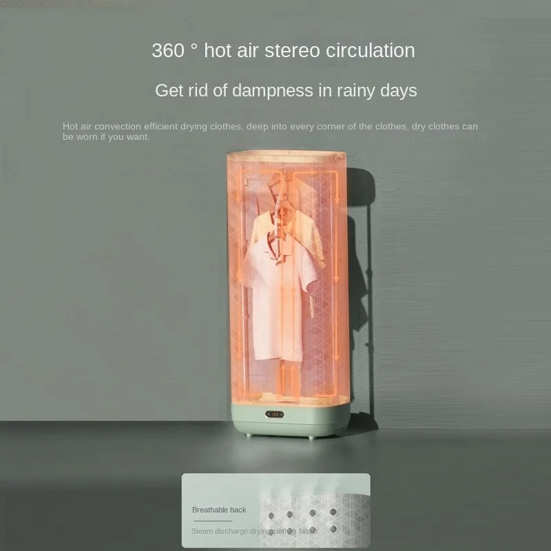 GREE giysi kurutucu Ev Katlama Kurutma Makinesi Taşınabilir Giysi Çabuk kuruyan Deodorant Mite Sterilizasyon Bebek Giysileri Bakım Makinesi Görüntü 2 