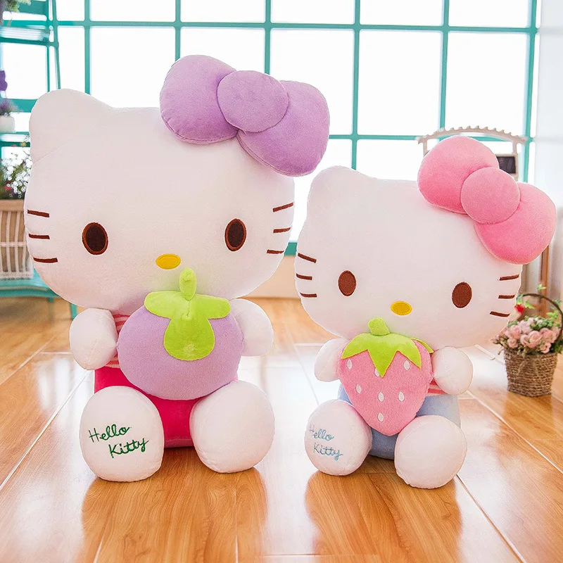 Yeni Sanrio Kawaii Hello Kitty peluş oyuncak Yastık Bebek Dolması Hayvan Çocuk Peluş Ev Dekorasyon Peluche Kız doğum günü hediyesi