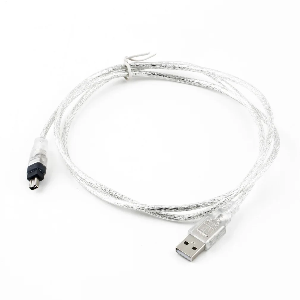1.2 M USB 2.0 Erkek Firewire IEEE 1394 4 Pin Erkek İlink Adaptör Kablosu Erkek Kablo Açık Beyaz Esnek Kablo