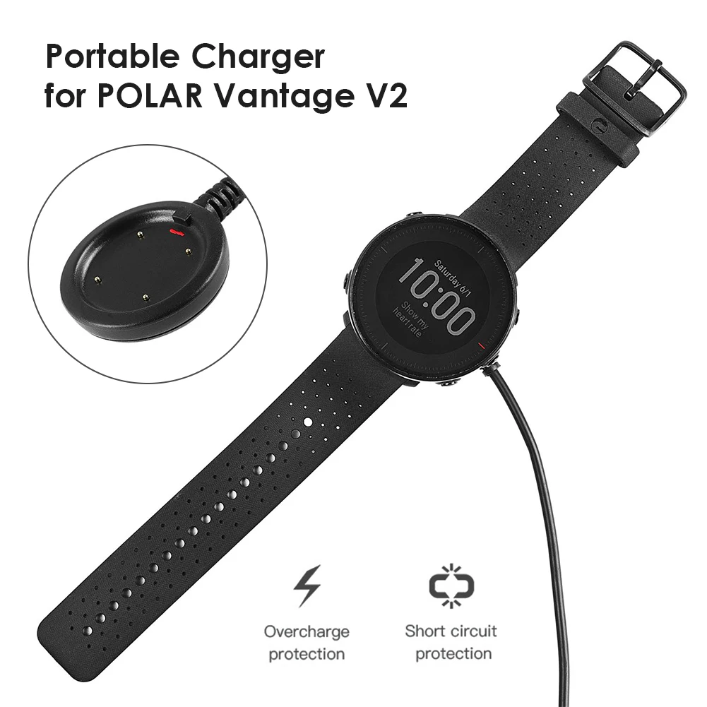 100CM USB Manyetik Hızlı şarj kablosu POLAR Vantage V2 / KUM X / Ateşleme Güç Adaptörü akıllı saat şarj standı Taban Güç Ada