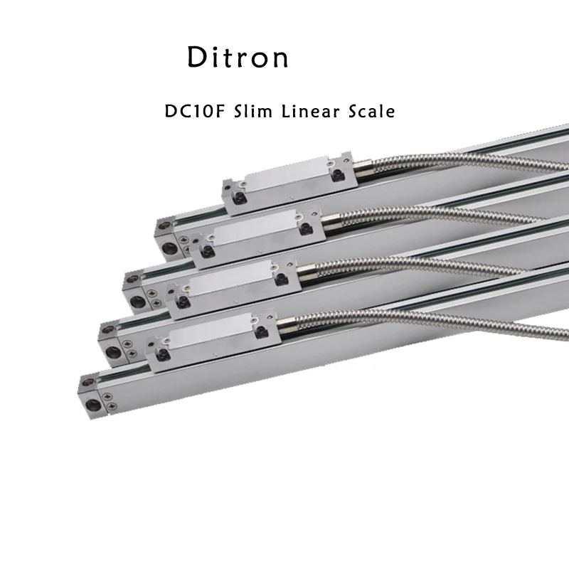 Ditron DC10F İnce Doğrusal Ölçek 50 100 150 200 250 300 350 400mm Seyahat Dar Optik Kodlayıcı 5um 0.005 mm TTL 5V Cetvel