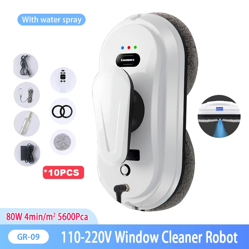 110-220V Su Püskürtme Pencere Temizleme robotlu süpürge Çerçeve Tanıma Akıllı Engellerden Kaçınma pencere camı yıkayıcı