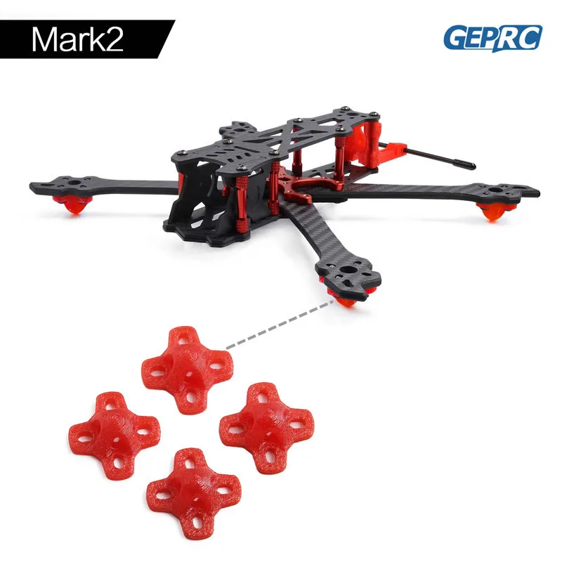 GEPRC 3D baskı TPU amortisör ayak pedi Motor sönümleme Ayak pedi Mark2 4 LC7 vb. FPV RC Drone