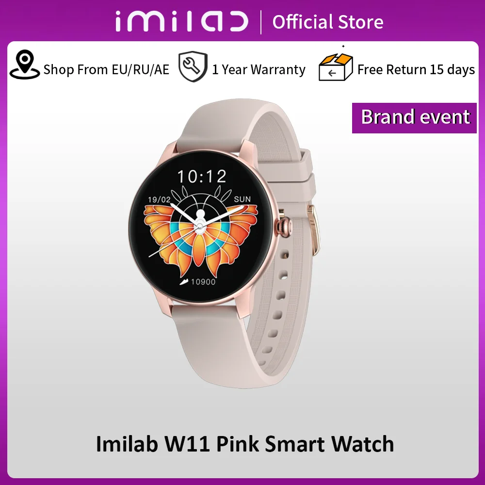 IMILAB W11L akıllı saat Kadın Bluetooth 5.0 SmartWatch Kalp Hızı Spor Spor İzci kan oksijen monitörü Bayan Spor İzle