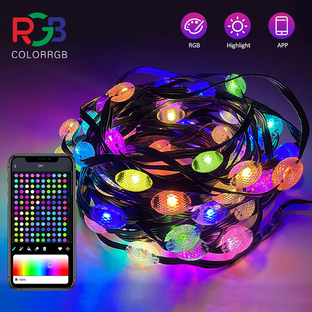 Dreamcolor elmas seviye USB Noel Doğum günü Partisi Dekorasyon için su Geçirmez Dize Işık WS2812B Garland Peri Işıkları LED 
