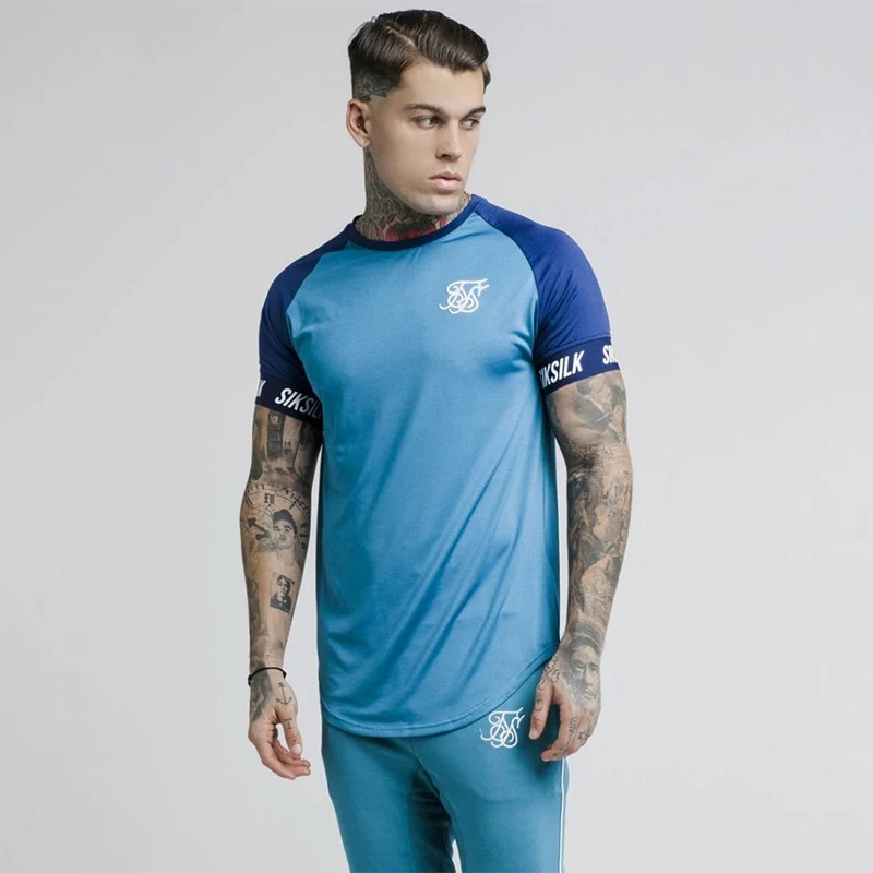 2022 Sik İpek T Shirt Erkek Yaz Kısa Kollu Sıkıştırma Gömlek Örgü Üstleri Tee Marka Erkek Giyim Rahat Moda T-shirt Erkekler