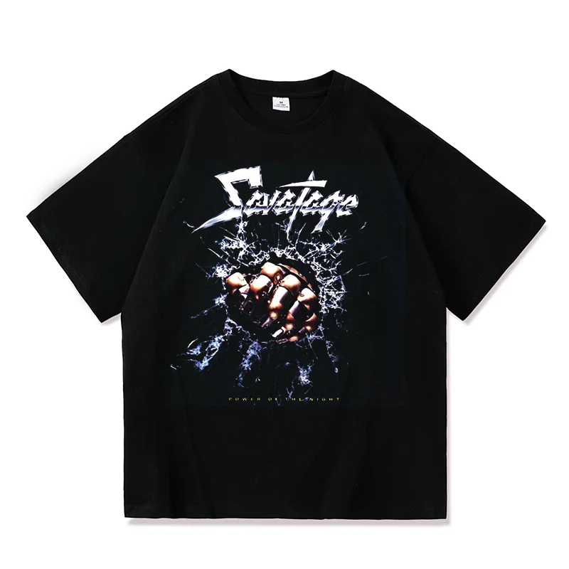 Ağır Metal Yumruk Baskılı Erkek Hip Hop Harajuku Büyük Boy T Shirt Streetwear Tees %100 % Pamuk 2022 T-shirt Anime Gömlek 22
