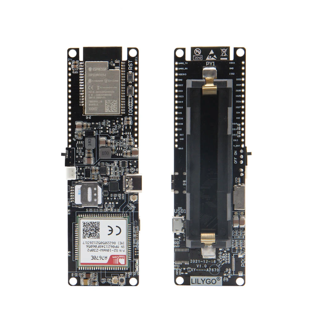 T-SIM A7670E A7670SA R2 4G LTE Modülü ESP32-WROVER-E Geliştirme Kurulu CAT1 MCU32 Desteği GSM / GPRS / EDGE Arduino İçin