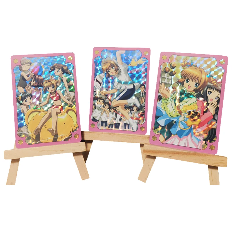 9 adet / takım Kawaii Card Captor Sınırlı Sayıda Flash Kart KİNOMOTO SAKURA Flash Kart Anime oyunu koleksiyon kartı