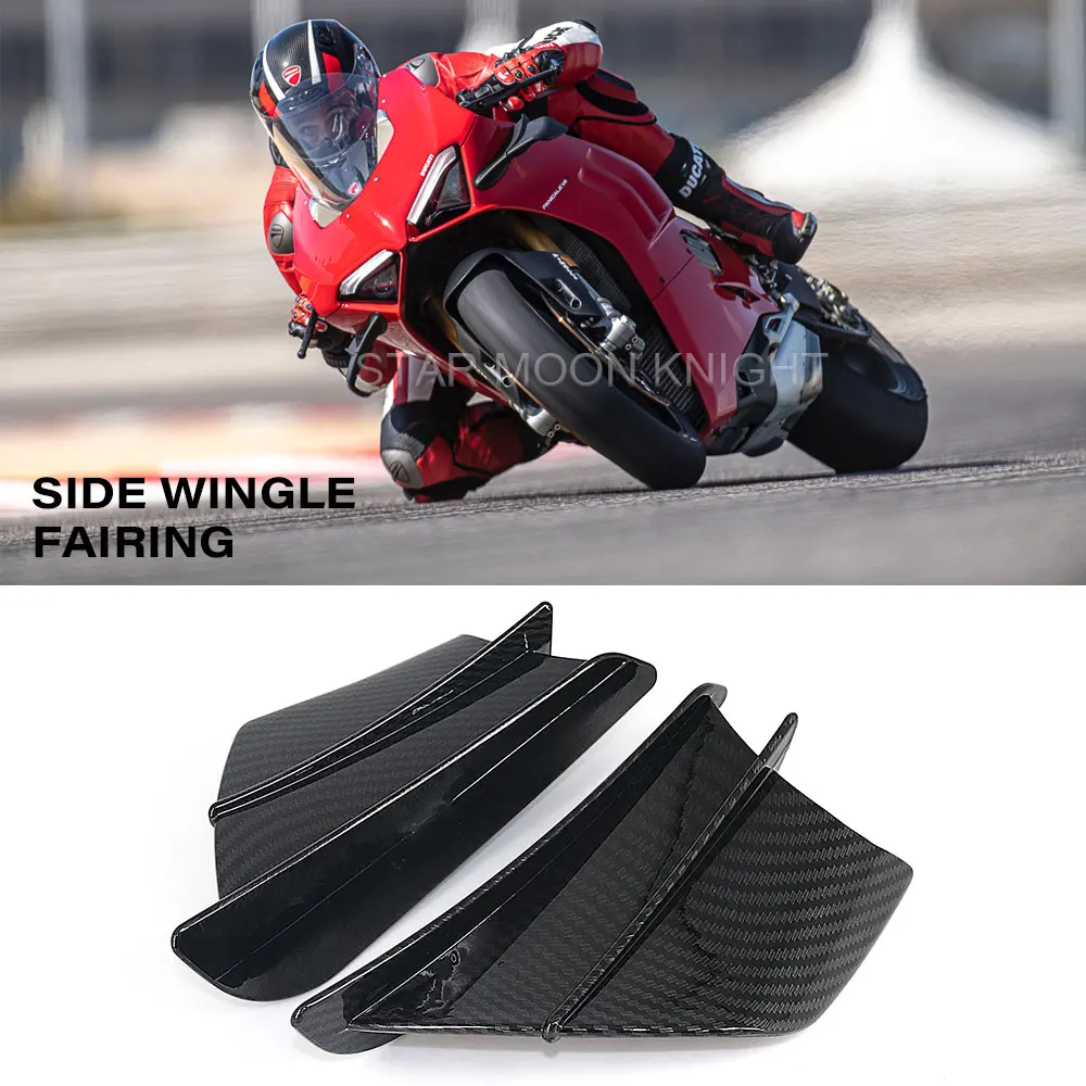 Motosiklet Kaporta Yan Winglet Aerodinamik Kanat Deflektör Spoiler Ducati Panigale V2 V4 899 959 1198 1199 1299 Panigale R S Görüntü 0 