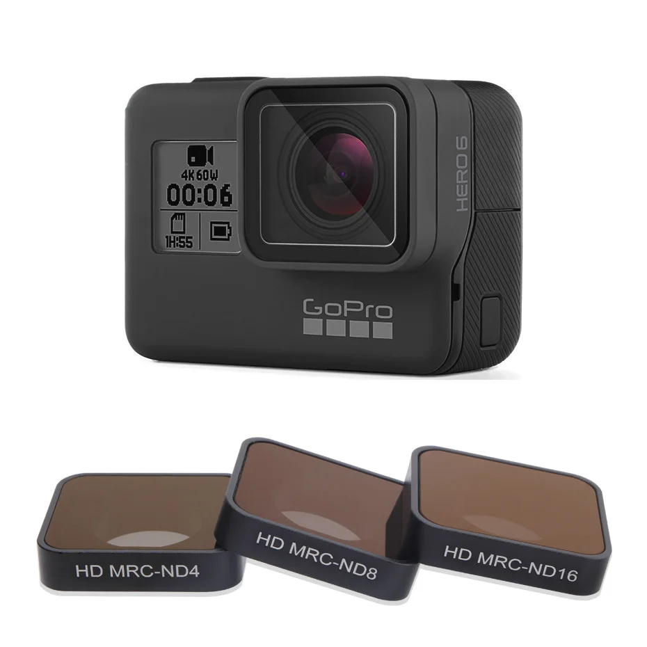 FOTOFLY Hero5/6/7 Kamera Filtresi CPL/UV/ND 4 8 16/Kırmızı/Kırmızı / Sarı Filtreler GoPro Hero 5 İçin 6 7 Siyah Eylem Kamera Aksesuarı