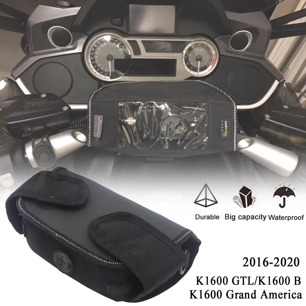 BMW için K1600 GT K1600 B K1600 GTL K1600 Büyük Amerika 2016-2020 Motosiklet Kokpit Çantası Saklama Torbaları alet çantaları Gidon Çantaları Görüntü 0 