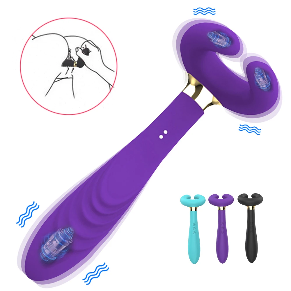 Üç Kafa Vibratör g-spot Vücut Masajı C tipi Manyetik Şarj AV Sopa Klitoris Vajina Stimülasyon Kadın Mastürbasyon Oyuncaklar