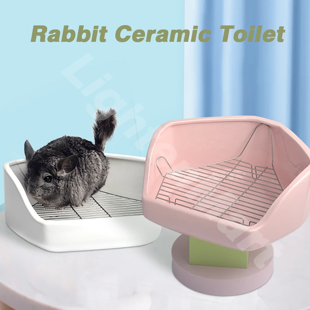 Seramik Tavşan Tuvalet Bunny Çöp Kutusu Lazımlık Eğitmen Pet Temizlik Malzemeleri