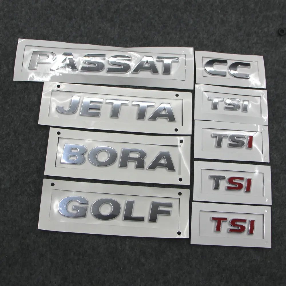 Uygulanabilir Polo Bora Jette Passat CC Golf TSI Alfabe etiketleme yedek kutu 3M macun Kelime işareti