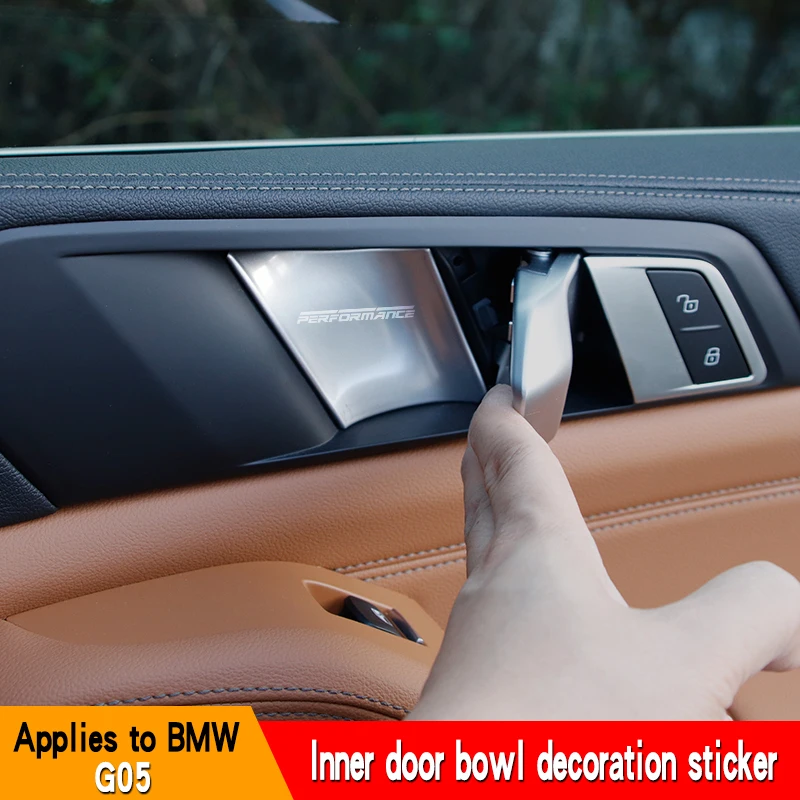 Araba kapı kolu kase dekoratif sticker BMW X5 X6 X7 G05 G06 G07 modifiye iç kolu anti-scratch ped aksesuarları