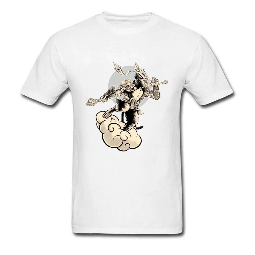 Güneş Wu Kong Maymun Kral Baskı Erkekler hoş t-shirt Rahat Tarzı babalar Günü Özel Hediye Tops Çin Şık T Shirt
