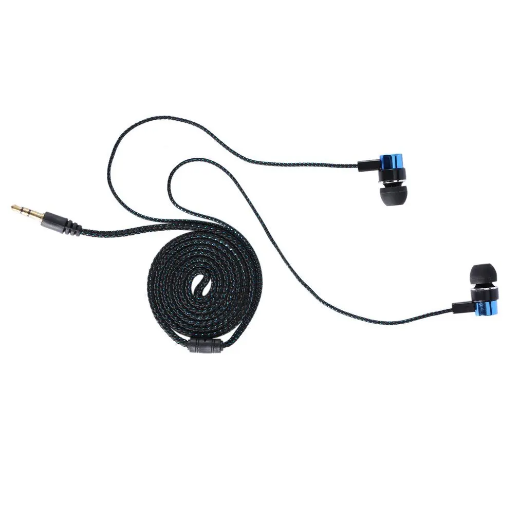 Metal Kulaklık Jakı Standart Gürültü Yalıtımlı Yansıtıcı Fiber Kumaş Hattı 3.5 mm Stereo Kulak İçi Kulaklık Kulakiçi Bluetooth USB