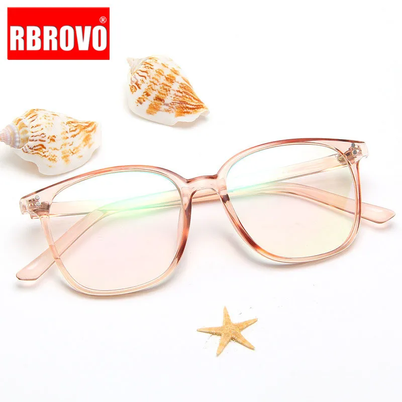 RBROVO 2021 Lüks Gözlük Çerçevesi Kadın Şeffaf Lens Gözlük Kadınlar / Erkekler Vintage Kare Anti-mavi ışık gözlük kadın
