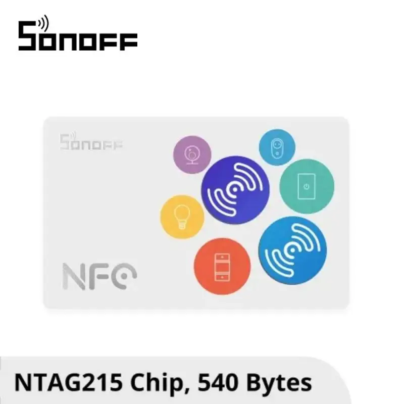 SONOFF NFC Etiketi 215 çip 540 bayt Akıllı Etiketler Otomasyon Kısayolları Akıllı Sahneyi Tetiklemek için Dokunun NFC özellikli telefonlarla uyumlu