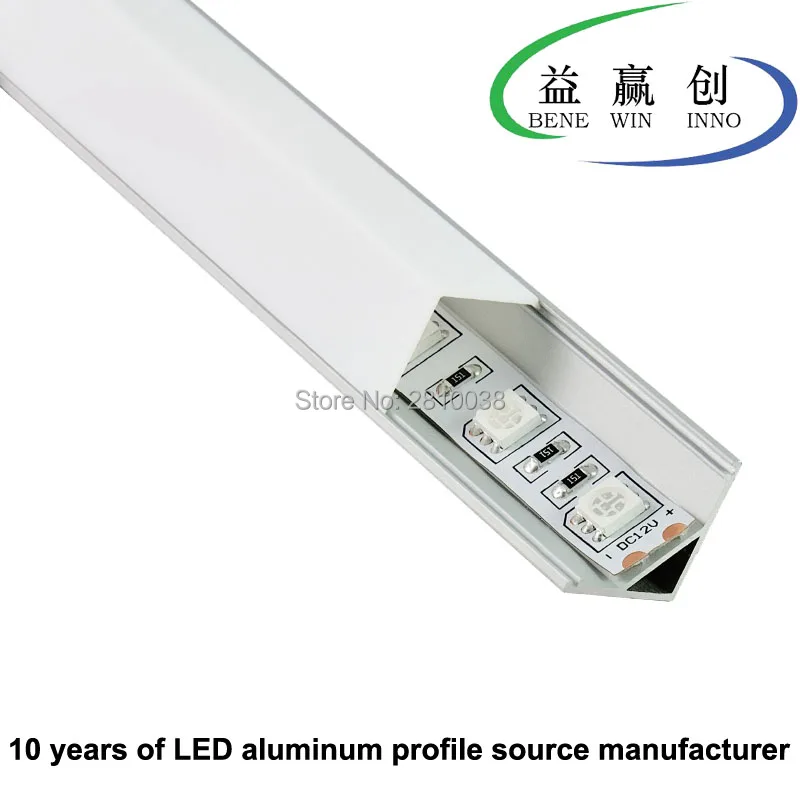 10 Takım / grup Dik Açılı Alüminyum led aydınlatma profili Anodize LED alüminyum profil için alüminyum led profil dolap lambası