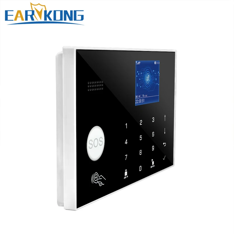 4G ev alarmı Tuya Wifi Alarm APP 433MHz Kablosuz ve Kablolu Dedektör Hırsız Alarmları RFID Kart TFT LCD Dokunmatik Klavye 11 Dil Görüntü 2 