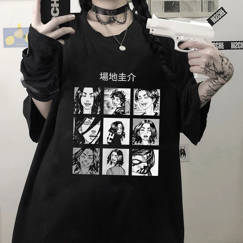 Tokyo Revengers Anime Baji Keisuke T Shirt Erkek Kadın %100 % Pamuk Yaz Manga Üstleri Baskı Boy Streetwear Tee Unisex Harajuku