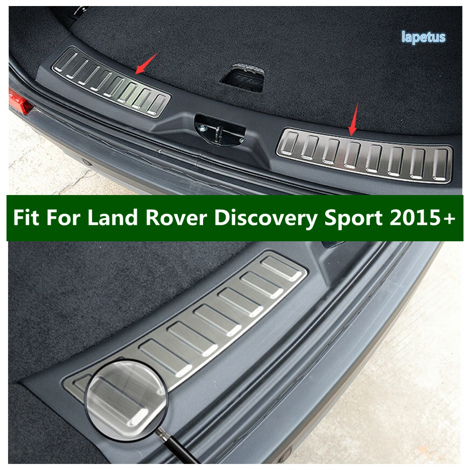 Lapetus Fit Land Rover Discovery Spor 2015 - 2021 İçin Bagaj Kapağı Arka Tampon Koruma Plakası Eşiği krom çerçeve Trim 2 Adet