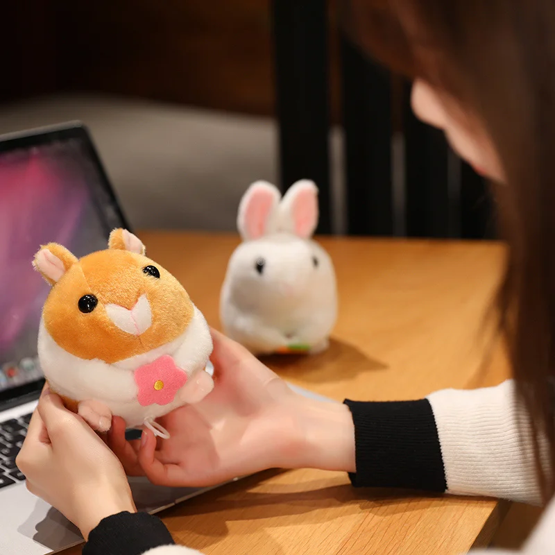 Kawaii Internet Ünlü Çekme Hattı Sallayarak Kuyruk Tavşan peluş oyuncak Tavşan Bebek Çekme Halatı Bebek Sevimli Bebek Kız Arkadaşı doğum günü hediyesi Görüntü 3 