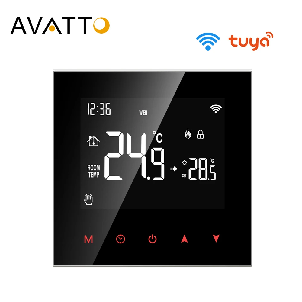 AVATTO Tuya Akıllı WiFi Termostat sıcaklık kumandası Elektrikli yerden Isıtma, Su, Gaz Kazanı için Çalışmak Google Ev, Yandex