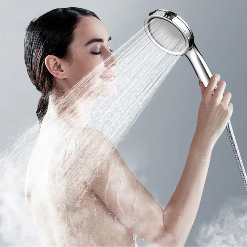 ABS Krom Duş Başlığı Hidroterapi Duş Başlığı Banyo Yüksek Basınçlı Duş Başlığı Su tasarrufu yağmur biçimli duş Odası Aksesuarları