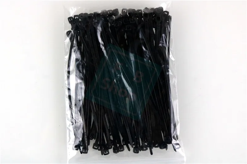 Ücretsiz kargo 3x250mm kendinden kilitleme Plastik Zip kravat naylon kablo bağı Organizasyon/Yönetim için Görüntü 4 
