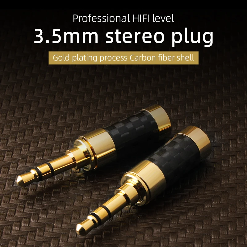 3.5 mm Fiş 3 Kutuplu Stereo Erkek Jack Altın kaplama Saf Bakır 3.5 Ses fiş konnektörü DIY Lehim Adaptörü 4mm 6mm Kablo