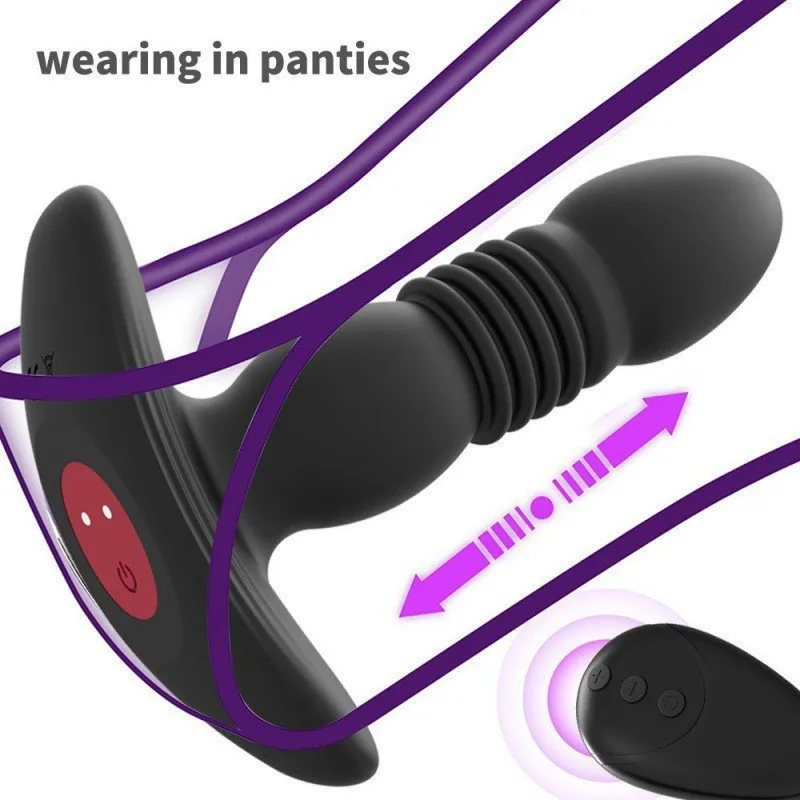 3/5cm Teleskopik Anal Vibratör prostat masaj aleti Butt Plug Gecikme Boşalma Penis Halkası Masturbator Vibratör Seks Oyuncakları erkekler için Görüntü 1 
