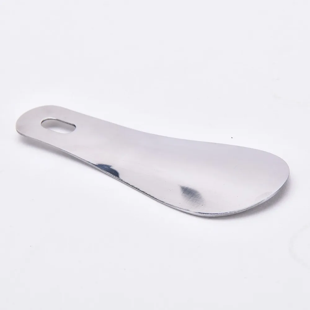 1 ADET Taşınabilir 10cm Gümüş Paslanmaz Çelik Metal ayakkabı çekeceği Kaşık Ayakkabı çekeceği Profesyonel Mini ayakkabı çekeceği Görüntü 2 