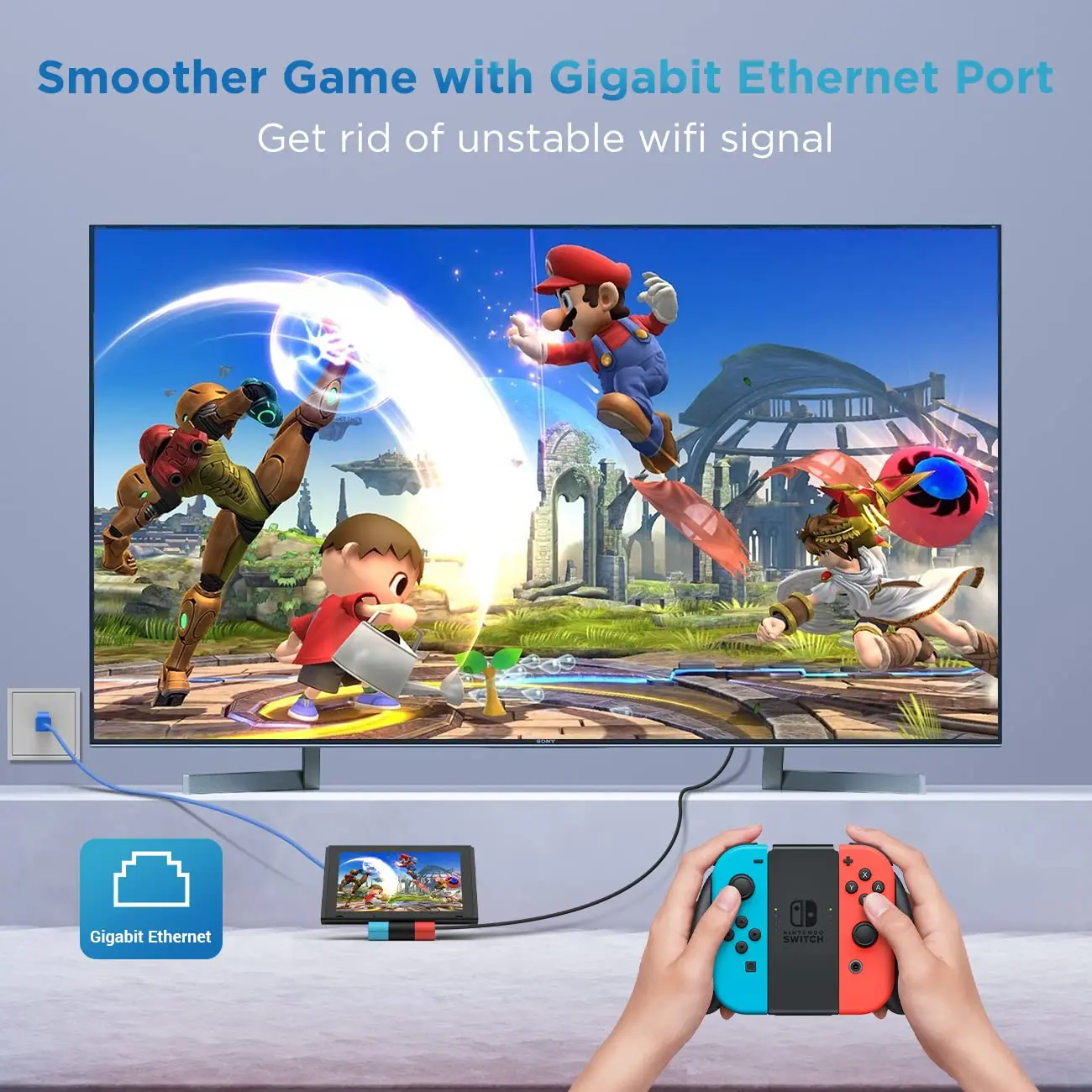Anahtarı Dock TV Yerleştirme İstasyonu Gigabit Ethernet İle 4K HDMI uyumlu şarj standı Adaptörü USB HUB Nintendo Anahtarı İçin Oled Görüntü 4 