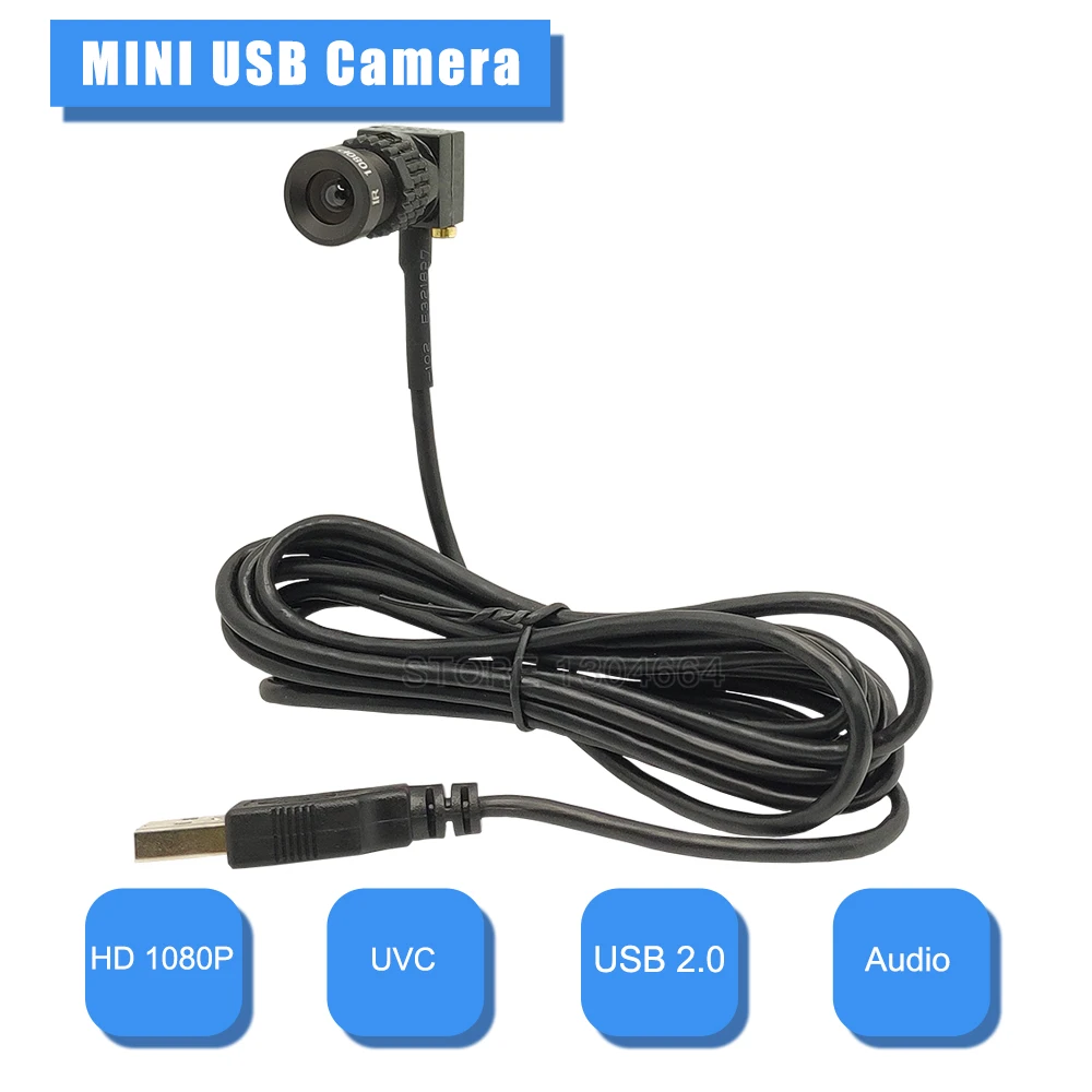 HD1080P Mini USB Kamera mikro 2.0 MP USB Kamera Video Gözetim UVC Kamera mini Windows Kamera 3.6 MM/6MM/8MM/12mm İsteğe Bağlı