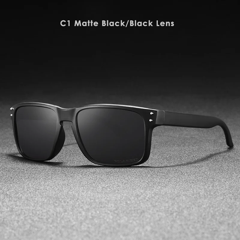KDEAM Dikdörtgen Polarize Güneş Gözlüğü Erkekler & Kadınlar Legend Tasarım óculos de sol Hard Case dahil