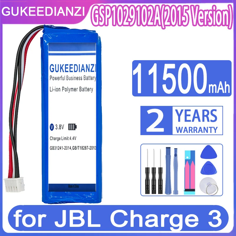 GUKEEDIANZI Pil GSP1029102A (2015 Versiyonu) 11500mAh JBL Şarj 3 için Charge3 / JBL Şarj 3 için 2016 Sürümü Hoparlör Pil