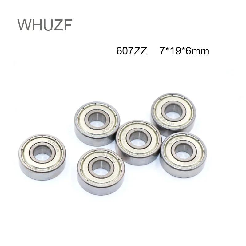 WHUZF Ücretsiz Kargo 5/10 adet 607ZZ rulman 607 ZZ Minyatür 607-ZZ sabit Bilyalı rulman 7*19*6mm yüksek miktarda