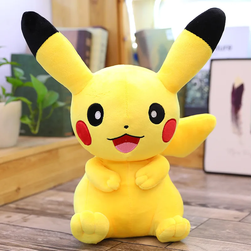 Pikachu Oturma Pozisyonu peluş oyuncak Kawaii Anime Periferik Bebek Güzel Pikachu Dolması Hediye Kız Aktivite Mevcut Çocuk İçin