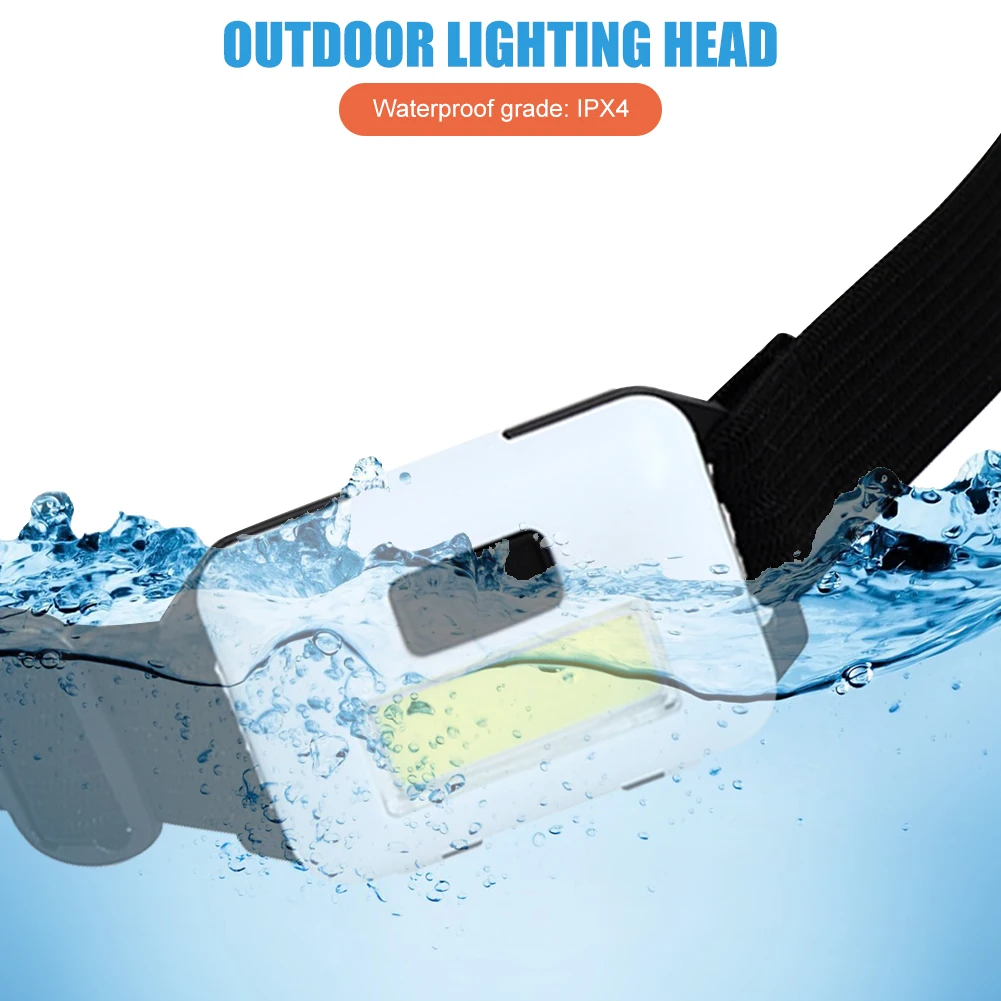 Taşıması kolay Mini El Feneri COB LED Far 3 Modu Gece Balıkçılık Su Geçirmez Far Torch Lanterna Açık Kamp İçin