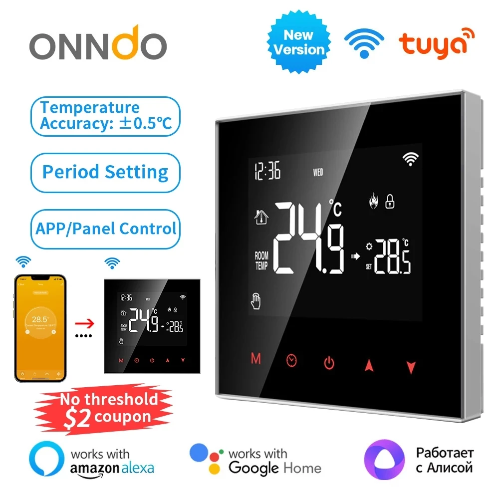 ONNDO Tuya WiFi Akıllı Termostat, Elektrikli Isıtma Su Gaz Kazanı sıcaklık kontrol cihazı Alexa ile Çalışmak, Google Ev, Alice Görüntü 0 