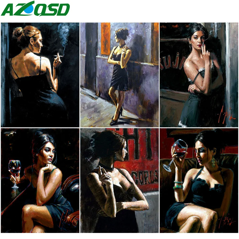 AZQSD 5D Elmas Boyama Yeni Gelenler Kadın El Yapımı Hediye Elmas Nakış Portre Mozaik Oya Ev Dekorasyon